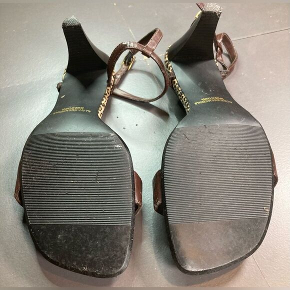 Studio C Cheetah Print Brown and Tan 3” Heels, size 7 - Picture 3 of 4